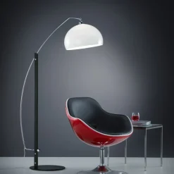 Helestra Doro-gulvlampe, højdeindstillelig, sort