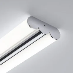 Helestra LED-spejllampe LOOM, længde 90 cm, krom, IP44