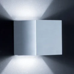 Helestra Siri væglampe up/down, mat aluminium