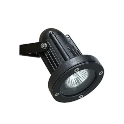 Helio robust drejbar udendørsspot, sort