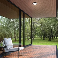 Helsinki udendørs LED-væglampe, sensor, IP44, sort