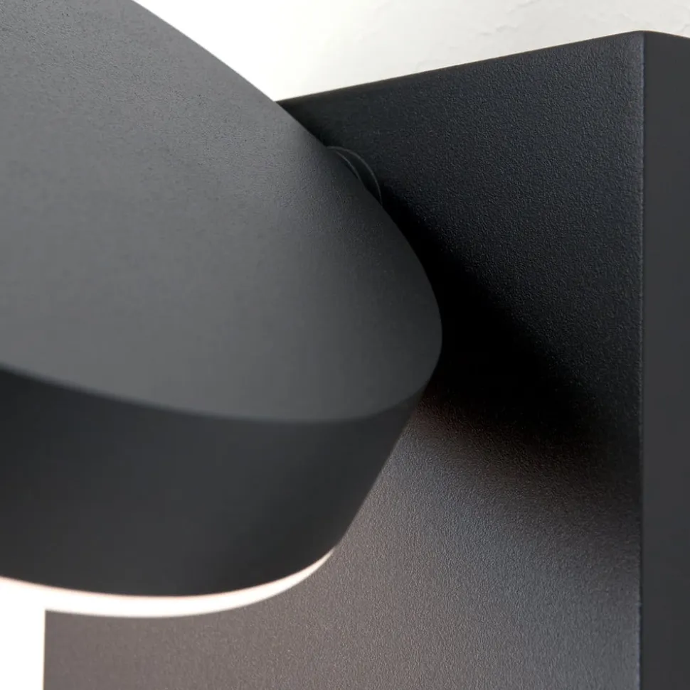 Hendryk LED-væglampe, udendørs med sensor, sort