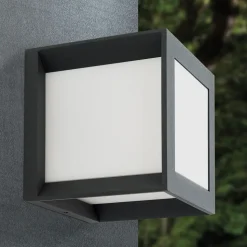 Henry udendørs væglampe, 16 x 16 x 16 cm, antracit