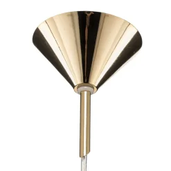 Hængelampe 562, glas klar, kappe/baldakin guld