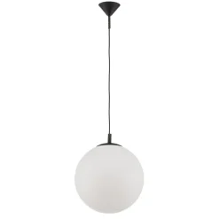 Hængelampe 562, mat glas, kappe/baldakin sort