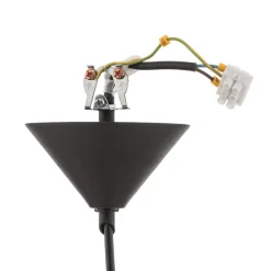 Hængelampe 562, mat glas, kappe/baldakin sort