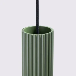 Hængelampe ALORA, olivengrøn, Ø 8 cm, metal, GU10