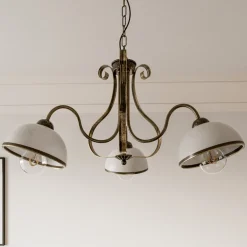Hængelampe Antica i landlig stil, 3 lyskilder