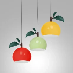 Hængelampe Apple mix, farverig, metal, Ø 42 cm, 3 lyskilder, E27