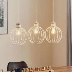 Hængelampe Barbado, 3 lyskilder i hvid