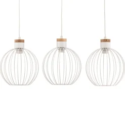 Hængelampe Barbado, 3 lyskilder i hvid