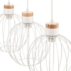 Hængelampe Barbado, 3 lyskilder i hvid