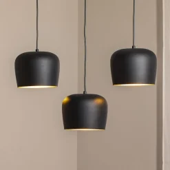 Hængelampe Berceste N-1410 sort metal 3 lyskilder lineær