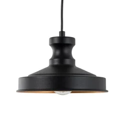 Hængelampe Berceste, sort, metal, Ø 22 cm, E27