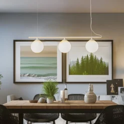 Hængelampe Beryl, 3 lyskilder, hvid