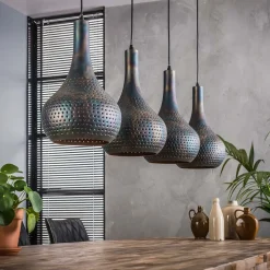 Hængelampe Bombur 4 lyskilder sortbrun