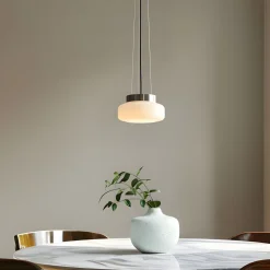 Hængelampe BonBon, creme, Ø 16 cm, glas