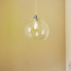 Hængelampe Colour, glasskærm transparent