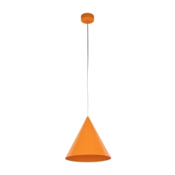 Hængelampe Cono, 1 lyskilde, Ø 25 cm, orange, E27