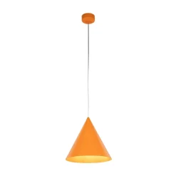 Hængelampe Cono, 1 lyskilde, Ø 25 cm, orange, E27