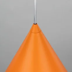 Hængelampe Cono, 1 lyskilde, Ø 25 cm, orange, E27