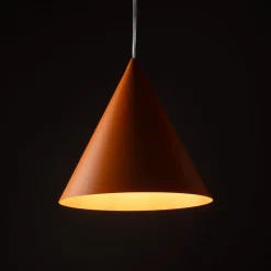 Hængelampe Cono, 1 lyskilde, Ø 25 cm, orange, E27