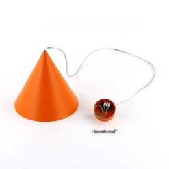 Hængelampe Cono, 1 lyskilde, Ø 25 cm, orange, E27