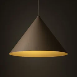 Hængelampe Cono, 1 lyskilde, Ø 50 cm, sand, E27