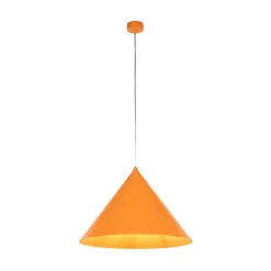 Hængelampe Cono, 1 lyskilde, Ø 50 cm, orange, E27