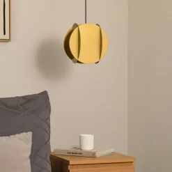 Hængelampe Corner, guldfarvet, 25 x 25 cm, metal, E27