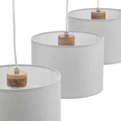 Hængelampe Corralee, grå, 3 lyskilder