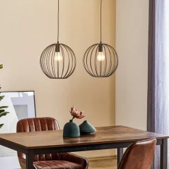 Hængelampe Cumera 2 lyskilder, lang, Ø skærm 30 cm