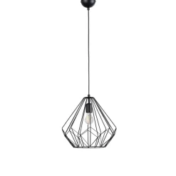 Hængelampe Diamond, sort, metal, Ø 37 cm, E27