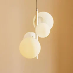 Hængelampe Dione, 4 lyskilder, hvid