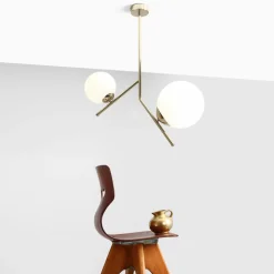 Hængelampe Dione, 2 lyskilder, guld