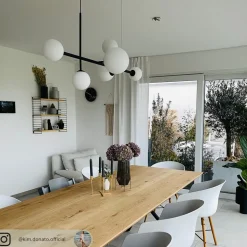 Hængelampe Dione, 6 lyskilder, sort