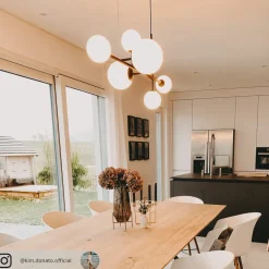 Hængelampe Dione, 6 lyskilder, sort