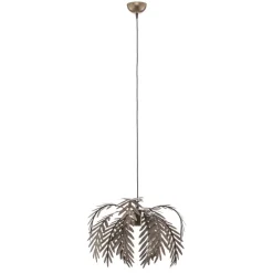 Hængelampe Dubai, palmedekor, Ø 46 cm, bronze