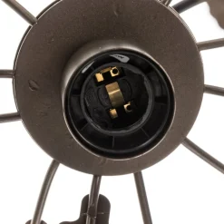 Hængelampe Dubai, palmedekor, Ø 46 cm, bronze