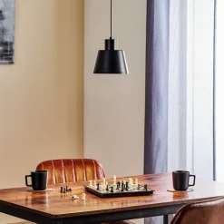 Hængelampe Dunka 1 med metalskærm, sort