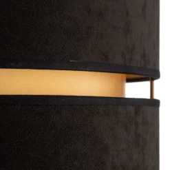 Hængelampe Duo, sort/guld, Ø40cm, 1 lyskilde