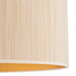 Hængelampe Essex, struktureret stof, guld