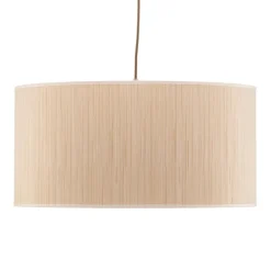 Hængelampe Essex, struktureret stof, guld