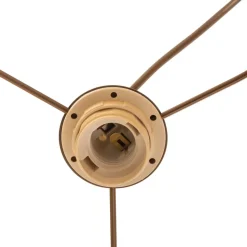 Hængelampe Essex, struktureret stof, guld