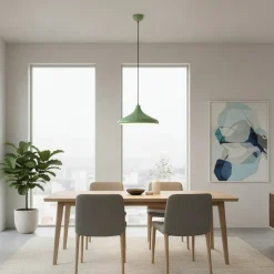 Hængelampe Eysan, mintgrøn, metal, Ø 35 cm, E27