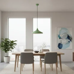 Hængelampe Eysan, mintgrøn, metal, Ø 35 cm, E27