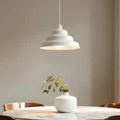 Hængelampe Fala, hvid, Ø 23 cm, glas