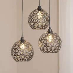 Hængelampe Fellini MR-787 3 lyskilder rund sort