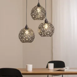 Hængelampe Fellini MR-787 3 lyskilder rund sort