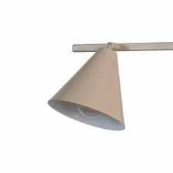 Hængelampe Form 4, beige, metal, 4 lyskilder, kegle, E27